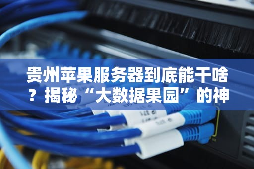 贵州苹果服务器到底能干啥？揭秘“大数据果园”的神奇操作！