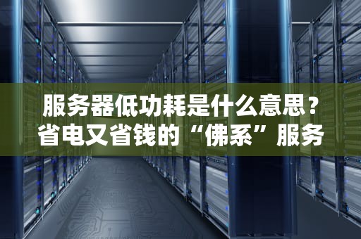 服务器低功耗是什么意思？省电又省钱的“佛系”服务器了解一下！