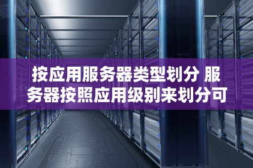 按应用服务器类型划分 服务器按照应用级别来划分可以分为哪些