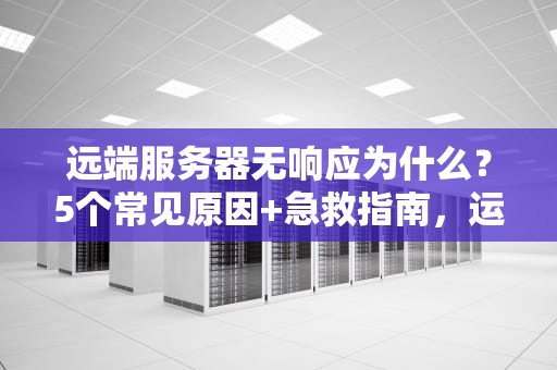 远端服务器无响应为什么？5个常见原因+急救指南，运维老司机也翻车？