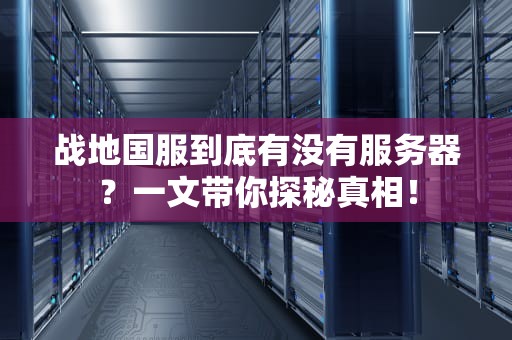 战地国服到底有没有服务器？一文带你探秘真相！