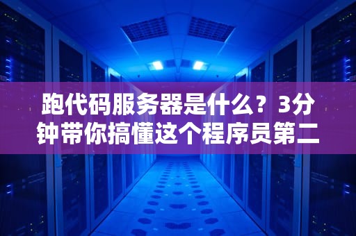 跑代码服务器是什么？3分钟带你搞懂这个程序员第二大脑！