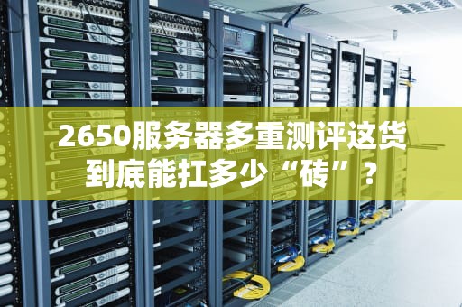 2650服务器多重测评这货到底能扛多少“砖”？