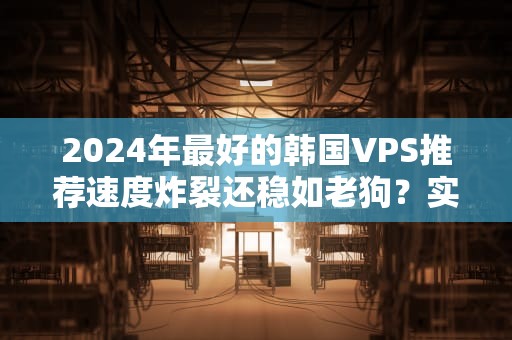 2024年最好的韩国VPS推荐速度炸裂还稳如老狗？实测这5家真香！