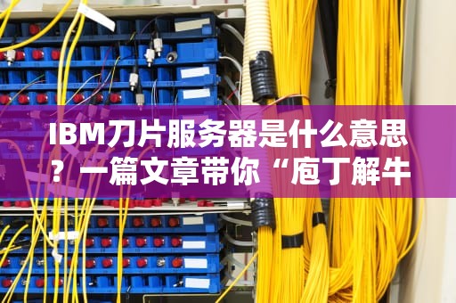 IBM刀片服务器是什么意思？一篇文章带你“庖丁解牛”式拆解这个数据中心利器！
