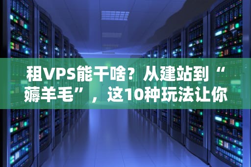 租VPS能干啥？从建站到“薅羊毛”，这10种玩法让你直呼真香！