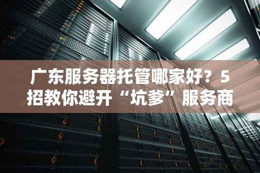 广东服务器托管哪家好？5招教你避开“坑爹”服务商！