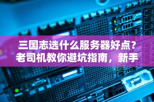 三国志选什么服务器好点？老司机教你避坑指南，新手秒变老鸟！