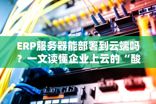 ERP服务器能部署到云端吗？一文读懂企业上云的“酸甜苦辣”