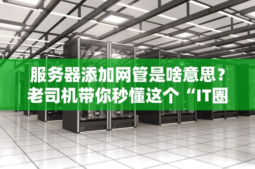 服务器添加网管是啥意思？老司机带你秒懂这个“IT圈黑话”！