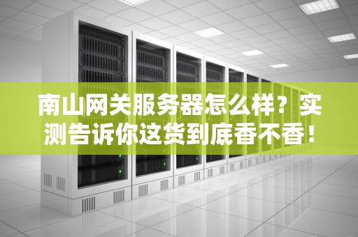 南山网关服务器怎么样？实测告诉你这货到底香不香！
