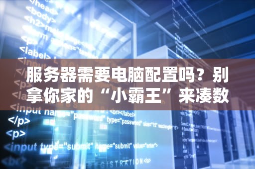 服务器需要电脑配置吗？别拿你家的“小霸王”来凑数！