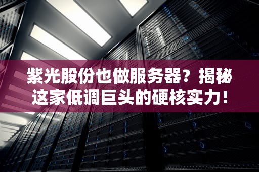 紫光股份也做服务器？揭秘这家低调巨头的硬核实力！