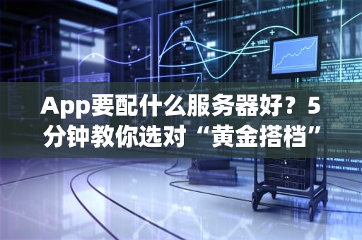 App要配什么服务器好？5分钟教你选对“黄金搭档”，告别卡顿和崩溃！