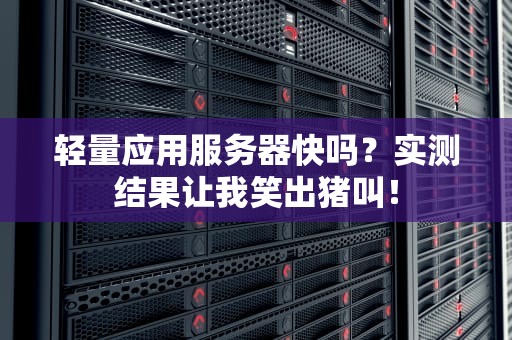轻量应用服务器快吗？实测结果让我笑出猪叫！