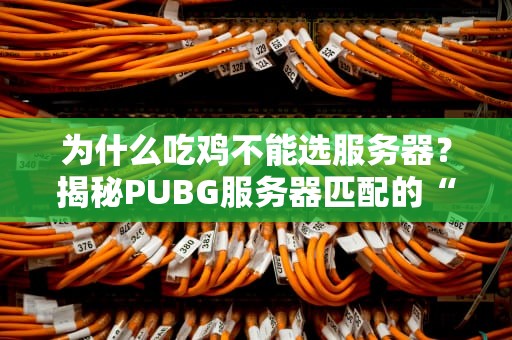 为什么吃鸡不能选服务器？揭秘PUBG服务器匹配的“潜规则”