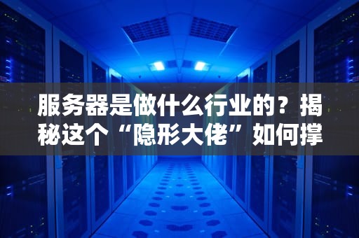 服务器是做什么行业的？揭秘这个“隐形大佬”如何撑起互联网半边天！