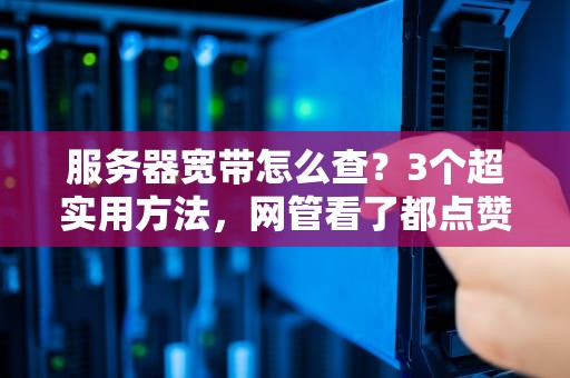 服务器宽带怎么查？3个超实用方法，网管看了都点赞！