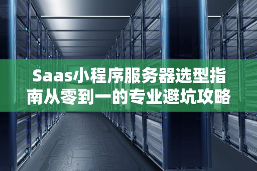 Saas小程序服务器选型指南从零到一的专业避坑攻略
