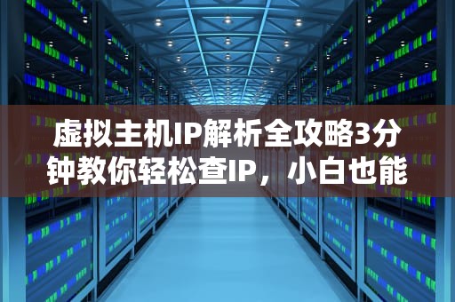 虚拟主机IP解析全攻略3分钟教你轻松查IP，小白也能变大神！
