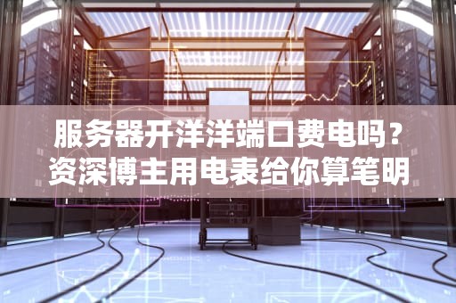 服务器开洋洋端口费电吗？资深博主用电表给你算笔明白账！