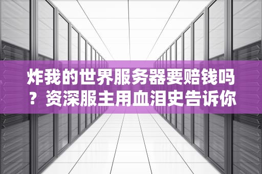 炸我的世界服务器要赔钱吗？资深服主用血泪史告诉你真相！