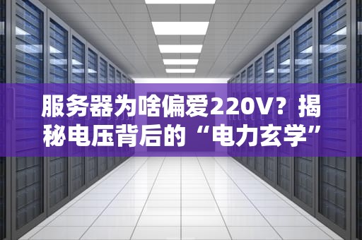服务器为啥偏爱220V？揭秘电压背后的“电力玄学”