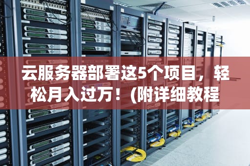 云服务器部署这5个项目，轻松月入过万！(附详细教程)