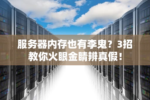 服务器内存也有李鬼？3招教你火眼金睛辨真假！