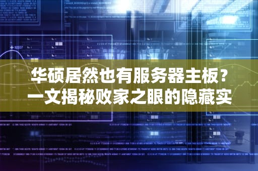 华硕居然也有服务器主板？一文揭秘败家之眼的隐藏实力！