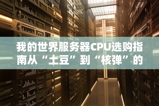 我的世界服务器CPU选购指南从“土豆”到“核弹”的终极对决！