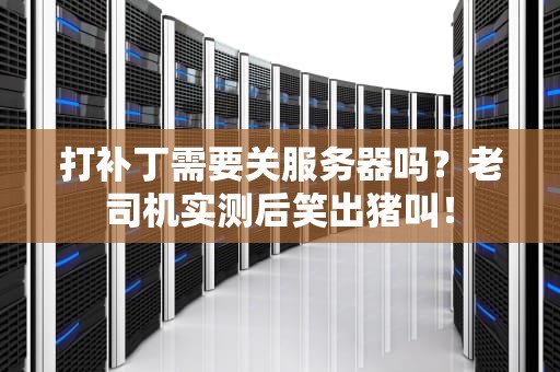打补丁需要关服务器吗？老司机实测后笑出猪叫！