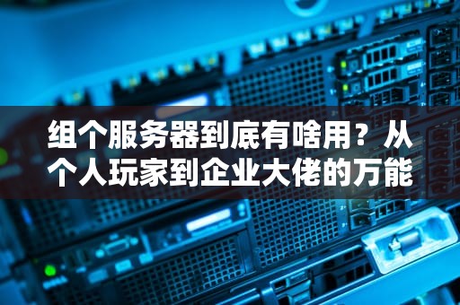 组个服务器到底有啥用？从个人玩家到企业大佬的万能指南！