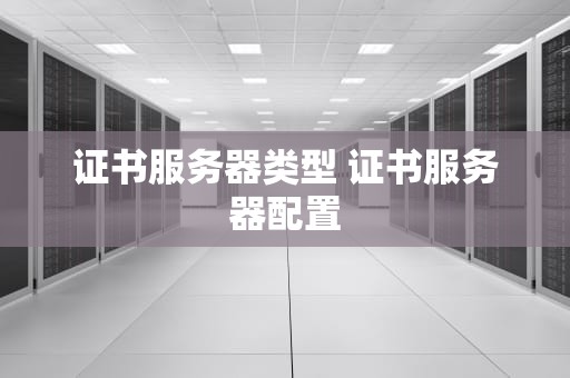 证书服务器类型 证书服务器配置