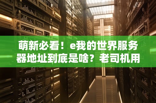 萌新必看！e我的世界服务器地址到底是啥？老司机用土豆服务器给你讲明白！