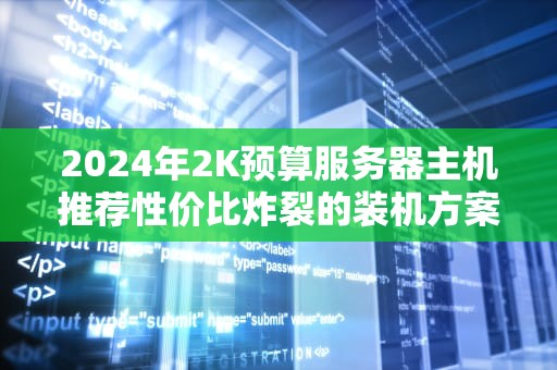 2024年2K预算服务器主机推荐性价比炸裂的装机方案，小白也能看懂！