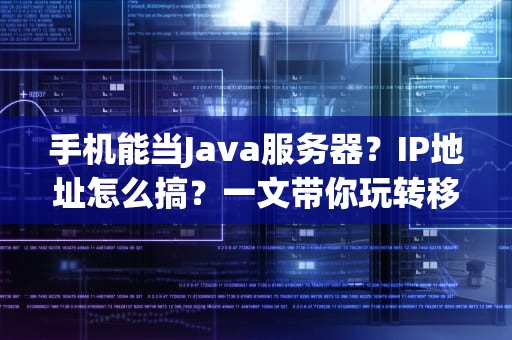 手机能当Java服务器？IP地址怎么搞？一文带你玩转移动端服务器搭建！