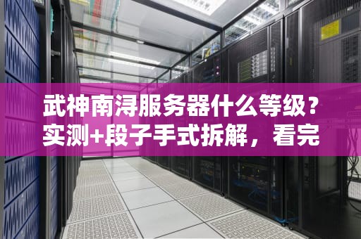 武神南浔服务器什么等级？实测+段子手式拆解，看完秒变老司机！