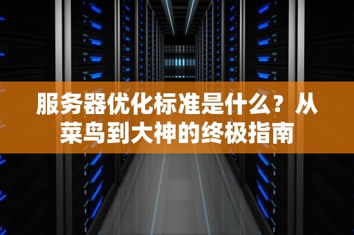 服务器优化标准是什么？从菜鸟到大神的终极指南