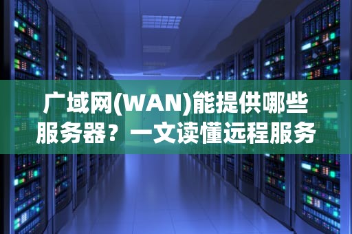 广域网(WAN)能提供哪些服务器？一文读懂远程服务的秘密武器！