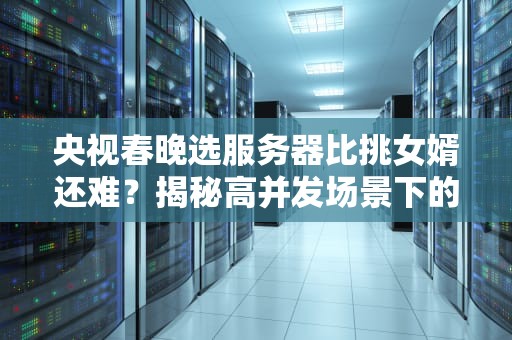 央视春晚选服务器比挑女婿还难？揭秘高并发场景下的“幕后英雄”
