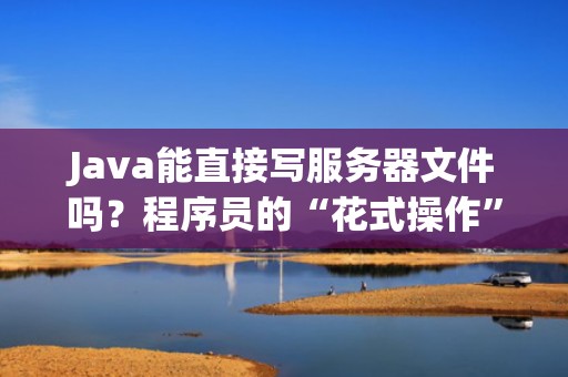 Java能直接写服务器文件吗？程序员的“花式操作”指南