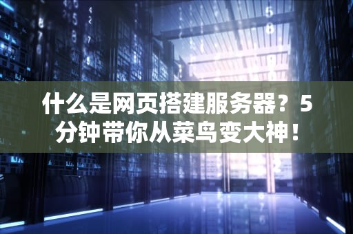 什么是网页搭建服务器？5分钟带你从菜鸟变大神！