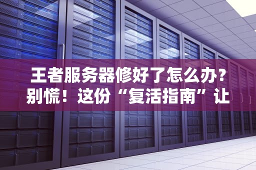 王者服务器修好了怎么办？别慌！这份“复活指南”让你秒变峡谷老司机