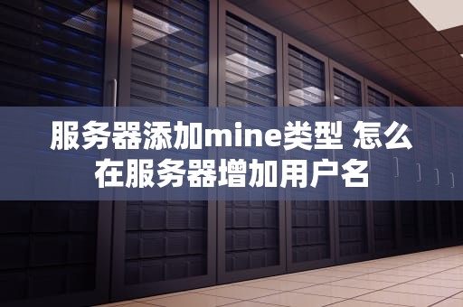 服务器添加mine类型 怎么在服务器增加用户名