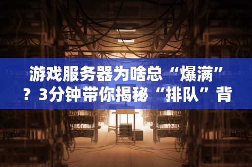 游戏服务器为啥总“爆满”？3分钟带你揭秘“排队”背后的技术玄机！