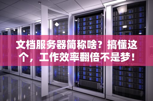 文档服务器简称啥？搞懂这个，工作效率翻倍不是梦！