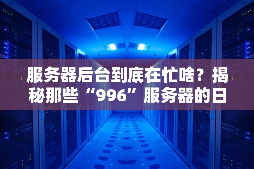服务器后台到底在忙啥？揭秘那些“996”服务器的日常！