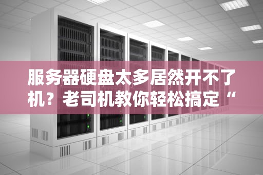 服务器硬盘太多居然开不了机？老司机教你轻松搞定“硬盘选择困难症”！