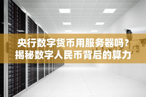 央行数字货币用服务器吗？揭秘数字人民币背后的算力心脏！